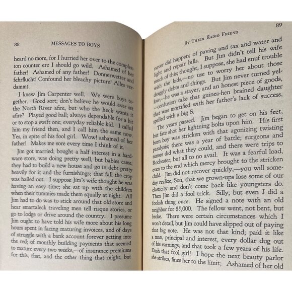 Vintage 1929 Book "Messages To Boys" Radio Friend By E.R. Gurney Morality HC Vtg - Picture 15 of 16